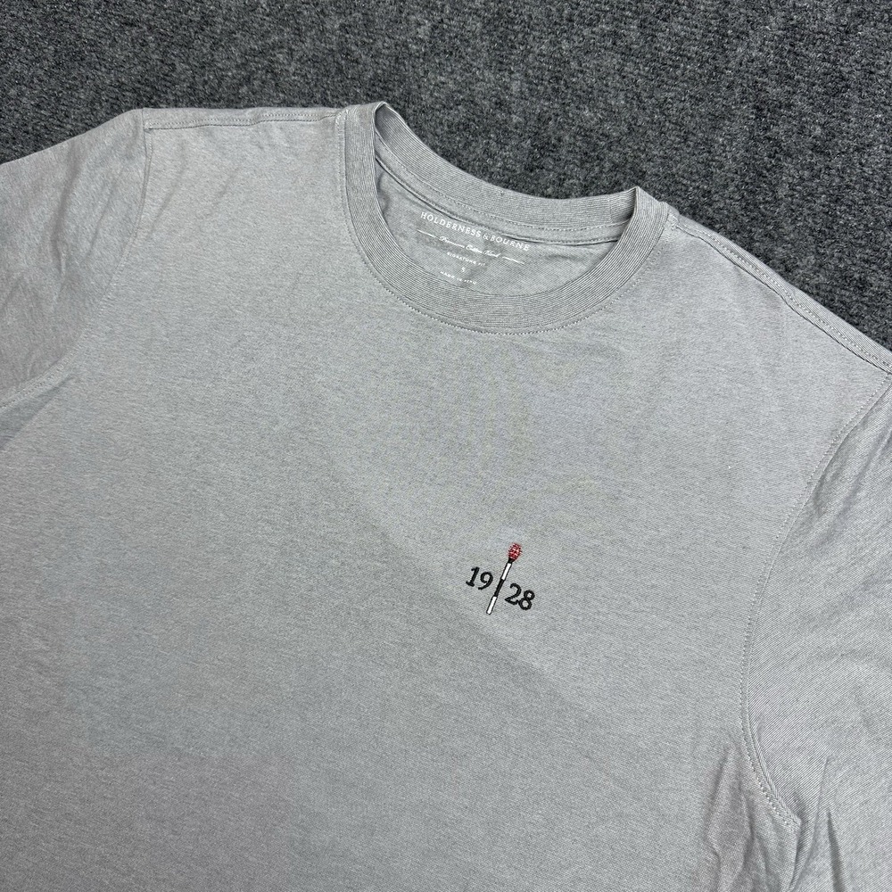 Holderness & Bourne The Mason T-Shirt Mens Small Gray 1928 Sea Point Golf Club